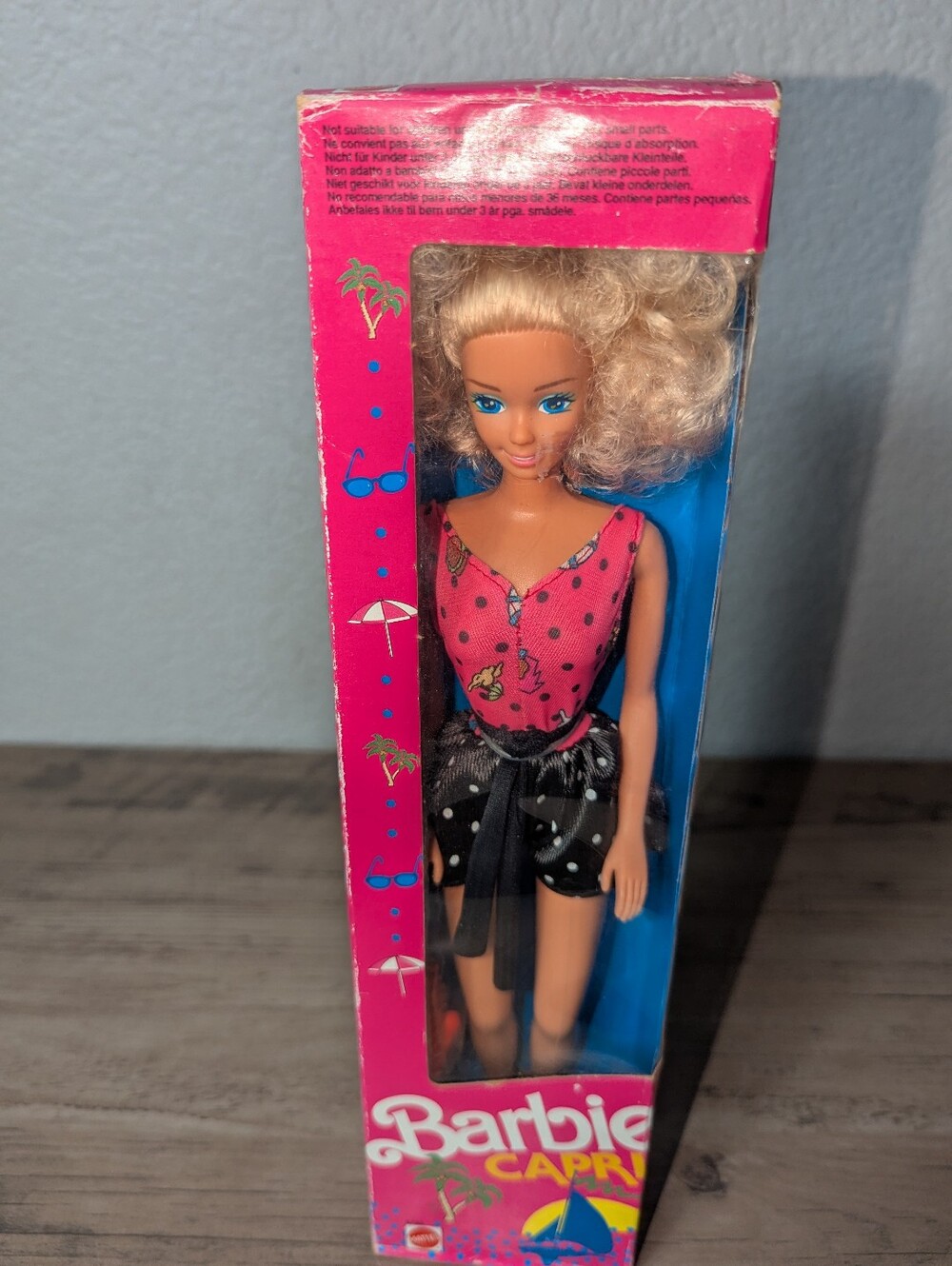 Vintage 1990 Capri Barbie Doll NIB Mattel #5733 European Exclusive